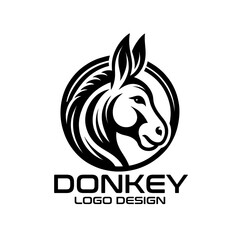 Donkey Vector Logo Design