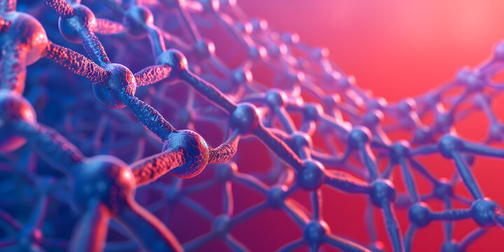 Conceito de nanotecnologia com estruturas moleculares
