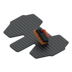 3D Car Mat with Scrubbing Brush