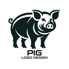 Pig Vector Logo Design 