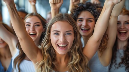 Fototapeta premium Joyful Celebration of Friendship and Success
