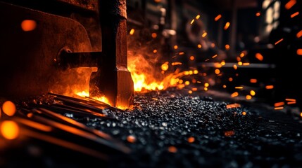 Traditional Blacksmith Workshop in Action