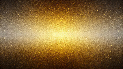Obraz premium Abstract shimmering sea of gold dust spans across the canvas, creating a luxurious and rich texture galaxy of gold flecks, densely clustered at the center, fading into darkness