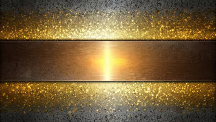 Fototapeta premium radiant display of golden sparkles sandwiched between layers of grunge texture, evoking a sense of luxury and celebration.