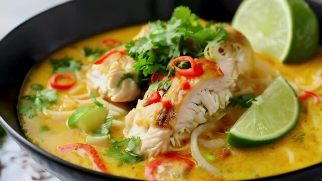 Warm Chicken Soto with Lime