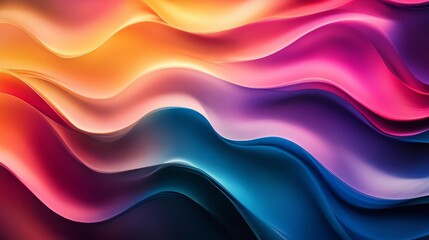 Dynamic colorful gradient waves background illustration