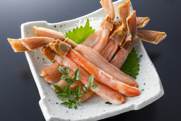 美味しい生ズワイガニの刺身