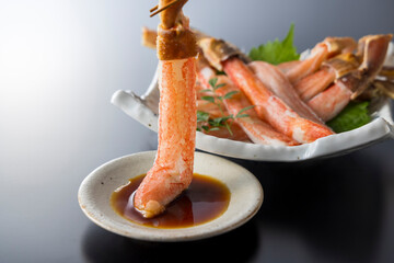 美味しい生ズワイガニの刺身