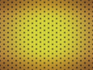 麻の葉の背景A　黄