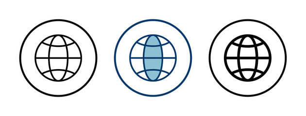 Web icon vector isolated on white background. Website vector icon. Internet world vector