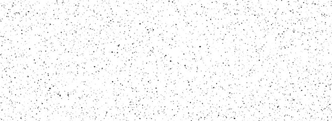 Seamless grainy speckle texture. Distress grunge dot background. Black gritty splash repeated pattern. Splattered dirty grit overlay with drops, specks, flecks. Gravel noise for banner, poster. Vector