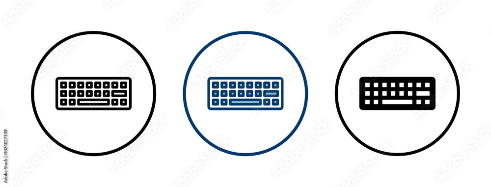 Fototapete keyboard icon vector isolated on white background. keyboard vector symbol