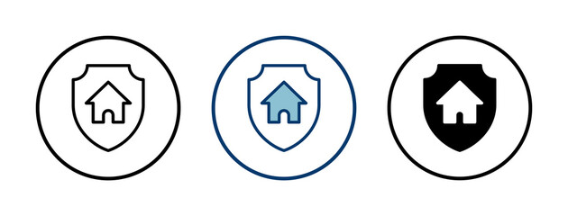 Home insurance icon vector isolated on white background. home protection icon