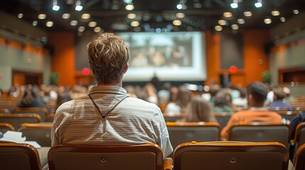 Audience Engaged During Conference Presentation