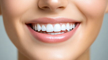 Fototapeta premium Close-up of a woman smiling brightly