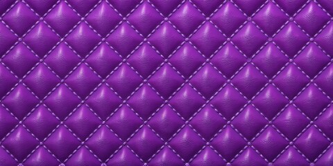 Fototapeta premium Purple quilted leather pattern with a render, luxury, texture, material, background, design, fashion, stitching, seamless
