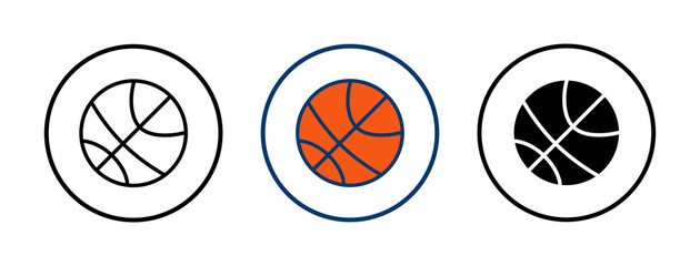 Basketball icon vector isolated on white background. Basketball ball icon. Basketball logo vector icon