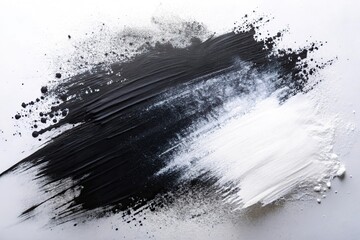 High contrast brush strokes and splats close-up