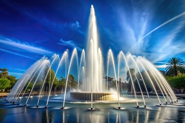 Fototapeta premium High-speed capture of water jet in fountain