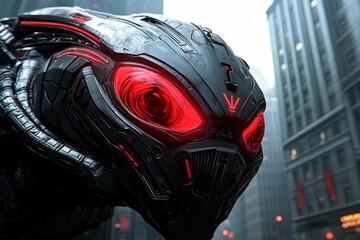 Futuristic city haunted by supernatural entities, with advanced technology unable to contain the ghosts and spirits that roam the streets