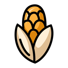 Corn isolated on white background