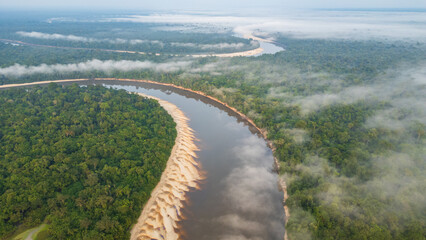 AERIAL PHOTOS OF THE NANAY RIVER IN THE PERUVIAN AMAZON, IGAPOS OR BLACK WATER RIVERS OF THE AMAZON, IN THE ALLPAHUAYO MISHANA NATIONAL RESERVE