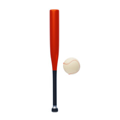 3D Baseball Bat with Ball