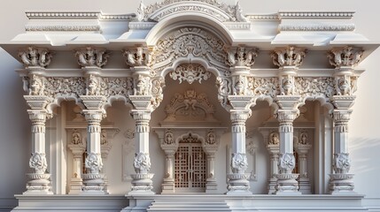 Fototapeta premium Intricate White Architectural Temple Design