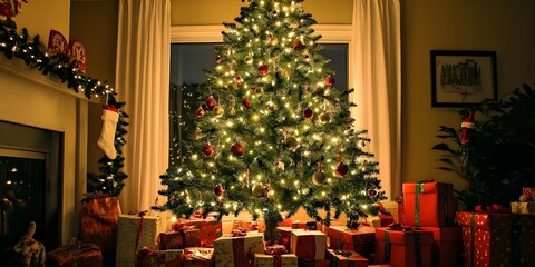 Christmas tree with gifts