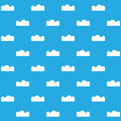 Simple Clouds Vector Seamless Pattern