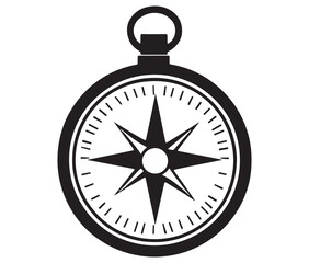 Vector compass icon, Compass simple icon, Compass design