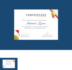 Obraz premium Modern minimalist luxury vector certificate template