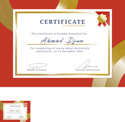 Luxury minimalist certificate template for your event
