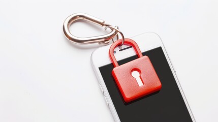 Naklejka premium Secure Your Smartphone with a Lock
