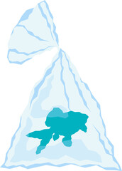 Illustration of animals entangled in plastic