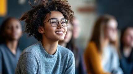 Obraz premium Teenagers developing leadership skills, showcasing teens in leadership roles, organizing events, or speaking at forums, 