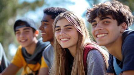 teens volunteering, organizing charity drives, or helping local communities, 