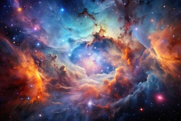 Obraz premium Immerse yourself in the stunning world of nebulas with this aerial stock photo