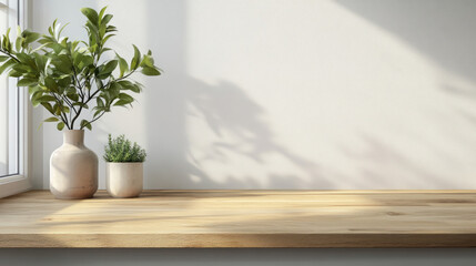 Elegance in Design: The Timeless Appeal of Wooden Countertops Against White Walls