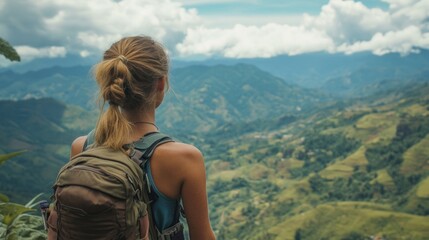 Naklejka premium Solo adventure for women, empowering solo travel experiences designed specifically for women, 