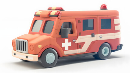 Ambulance Icon Medical And doctor 3D