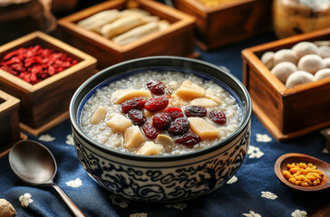 Laba porridge with various grains and Chinese medicinal herbs