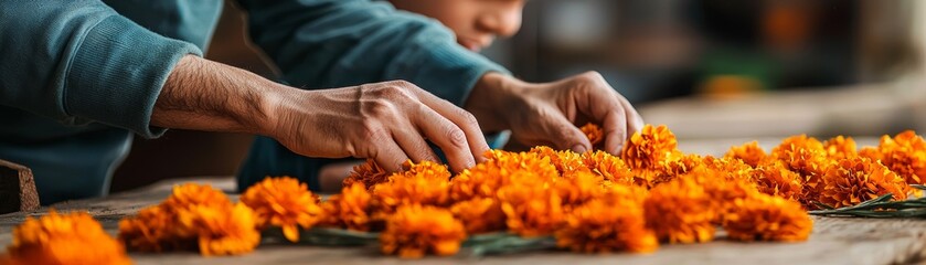 Crafting vibrant marigold flower arrangements