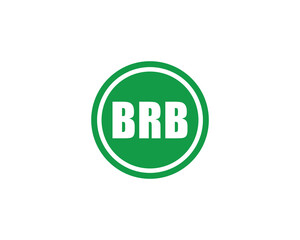 BRB logo design vector template. BRB