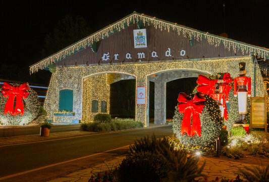 Gramado Rio Grande do Sul Brazil, November 10. 2023: Gateway to Gramado, a tourist town in the Serra Gaucha.