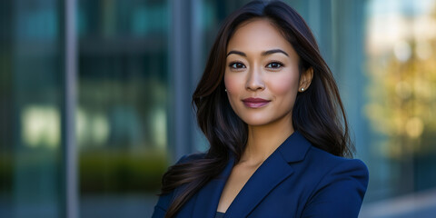 Fototapeta premium Confident Elegance: The Modern Businesswoman