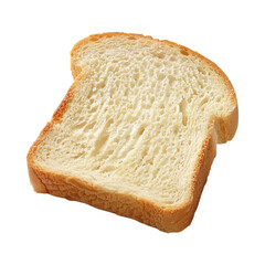 White Bread Slice isolated on transparent background