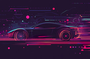 Automotive technology driverless technology concept