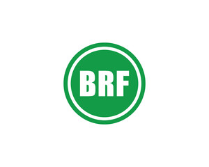 BRF logo design vector template. BRF