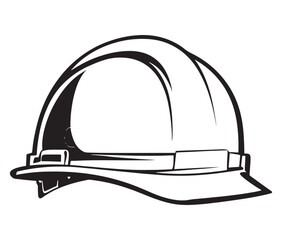 Construction Hard Hat Silhouette Vector, Engineer hard hat Safety Helmet, Safety helmet icon